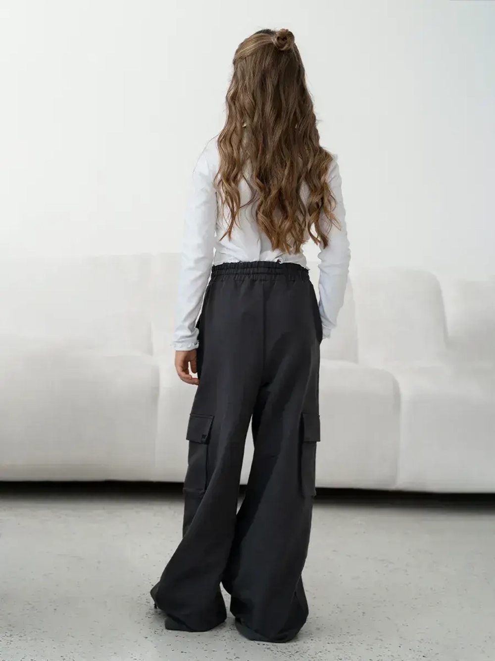 Штаны для девочки серые на осень