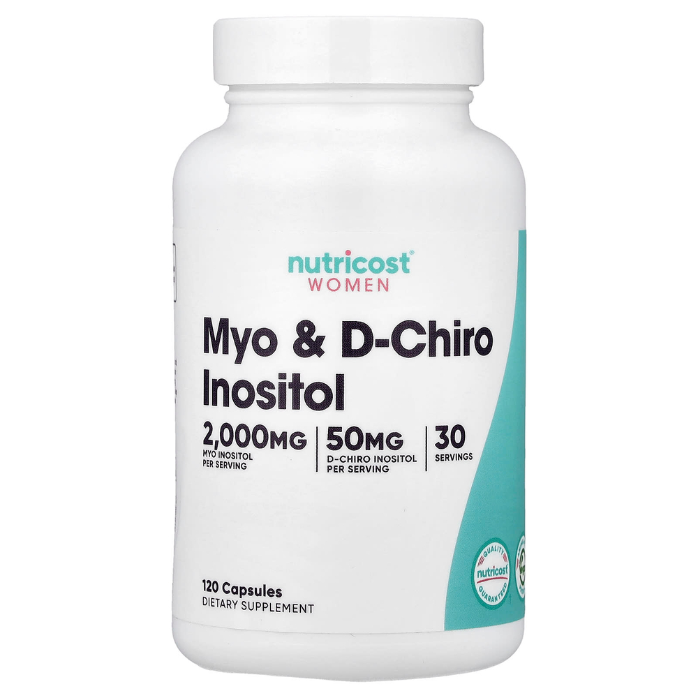 Nutricost, Для женщин, мио и D-хиро инозитол, 120 капсул