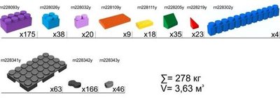 Набор GigoBloks Outdoor 15" М - 441x324 см