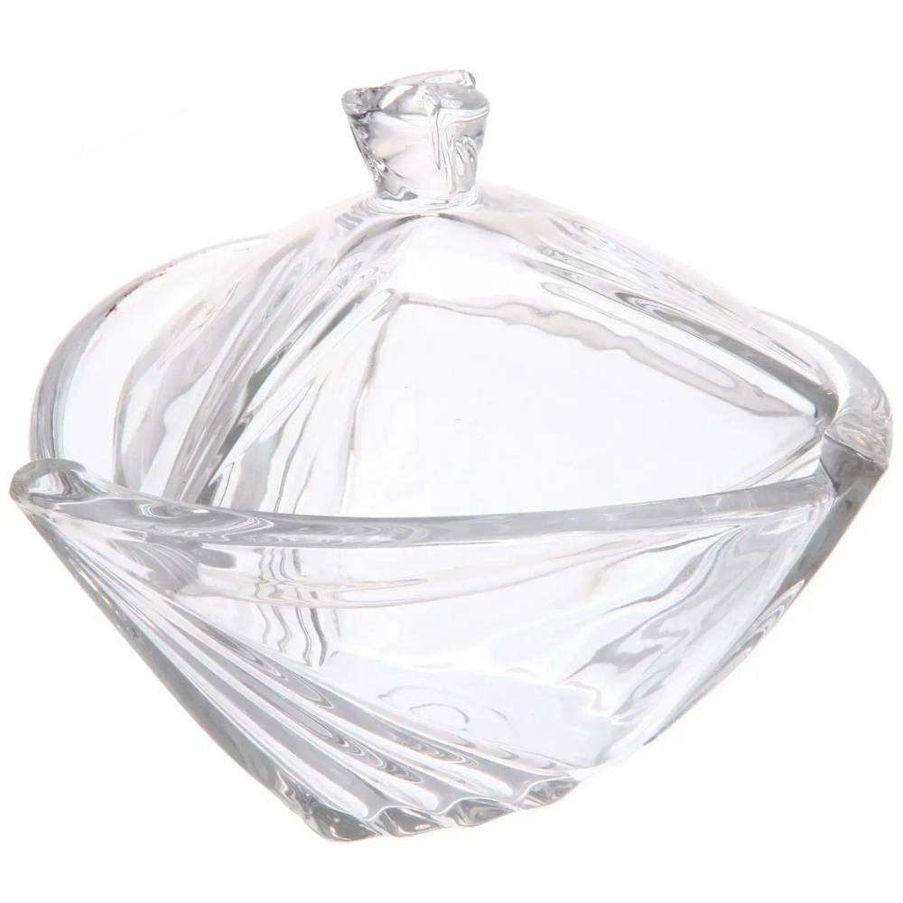 Сахарница стеклянная 400мл «Сладкая мечта» треугольник