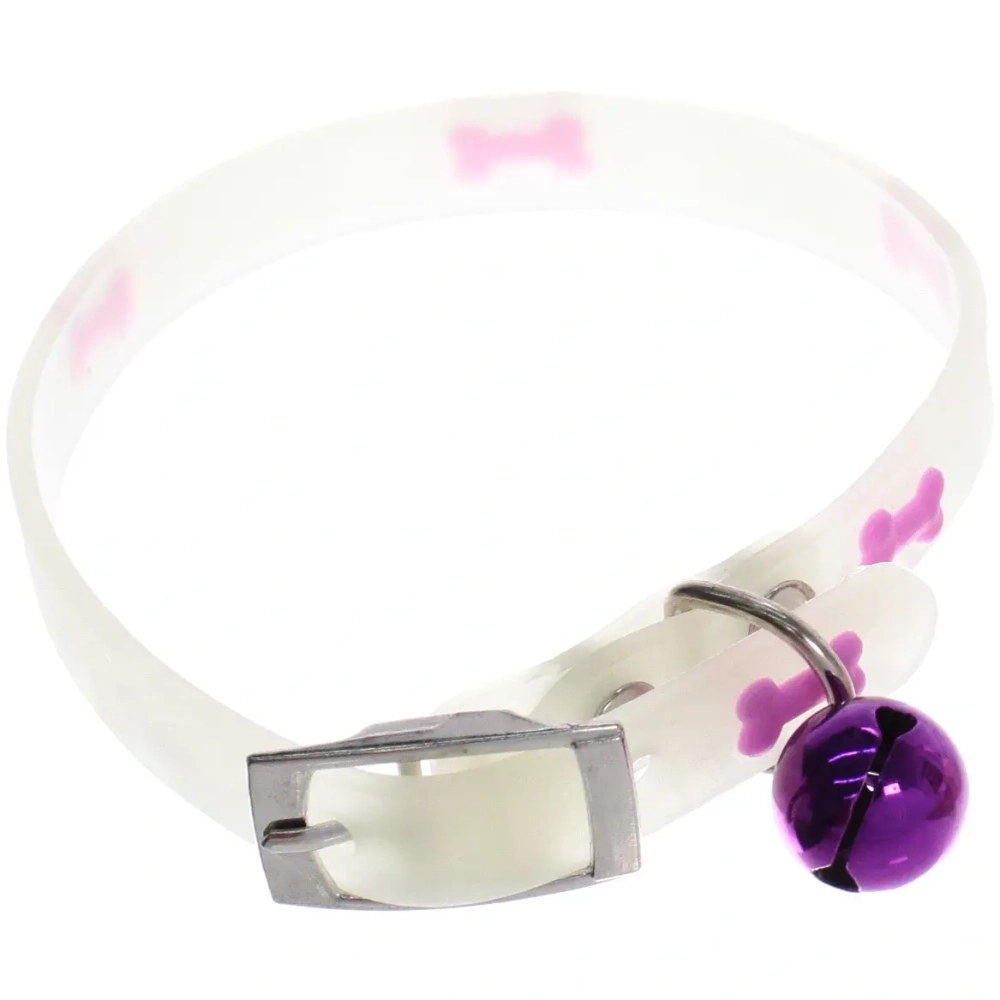 Ошейник для кошек с колокольчиком 1*30см «Neon-Кость» светящийся Ultramarine