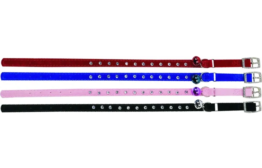 FLAMINGO Ошейник для кошек нейлоновый DIAMOND 10 мм, 22-28 см