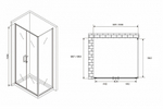 Душевой уголок Abber Sonnenstrand 100x100 AG04100BC-S100B профиль Черный стекло прозрачное