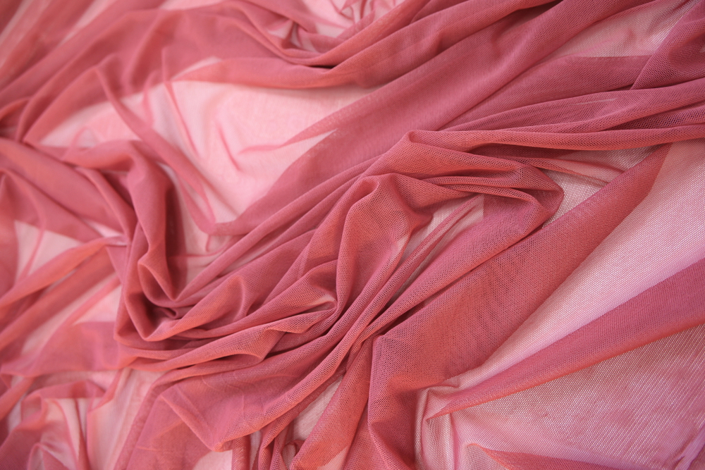 Сетка трикотаж темно-розовая