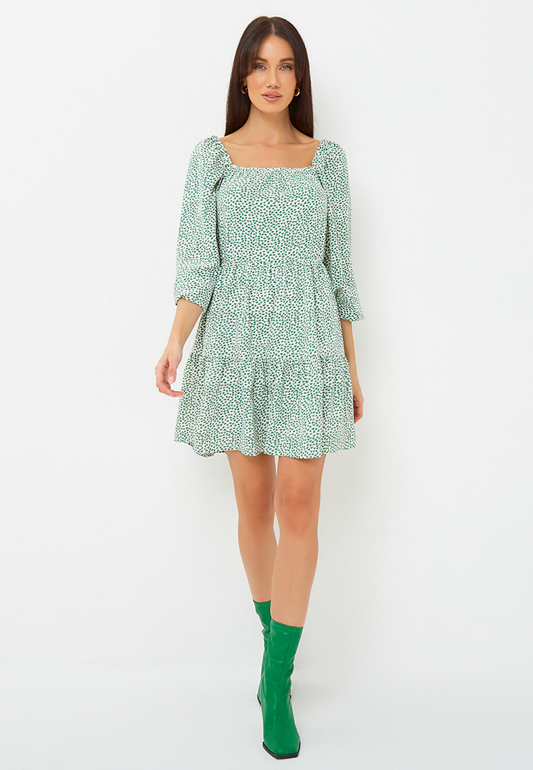 Платье мини с рукавом