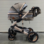 Детская коляска-трансформер 3 в 1 Luxmom 510, c автолюлькой / синий цвет