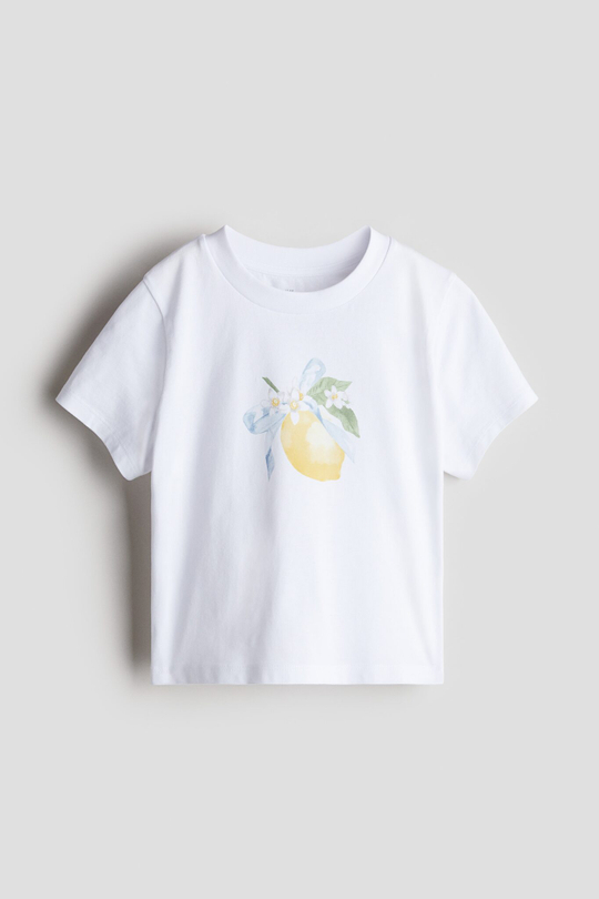 H&M Футболка с принтом, белый