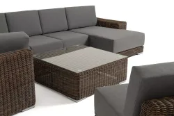 "Капри" трансформирующаяся лаунж-зона из искусственного ротанга, цвет коричневый
