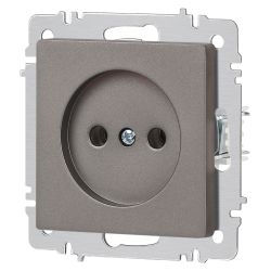 Розетка Intro Accent 6-201-09 2P 16А-250В IP20 СУ AL/CU титан