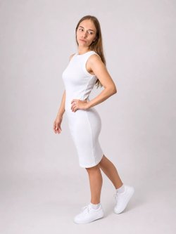 Платье лапша белое 40-44