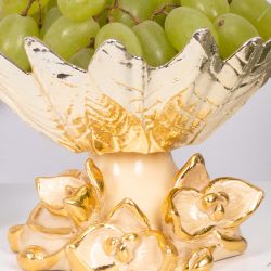 Фруктовница-конфетница Орхидея Лайм Айвори