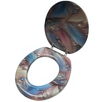 Сиденье для унитаза универсальное с крышкой мягкое AQUA-Prime FULLPRINT ПЕРЕЛИВ ПОЛНЫЙ ОКРАС