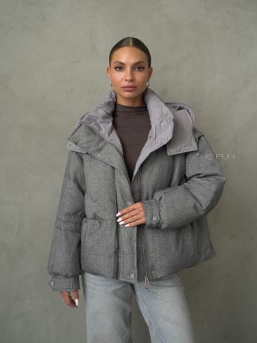 Графитовый пуховик-трансформер на молнии