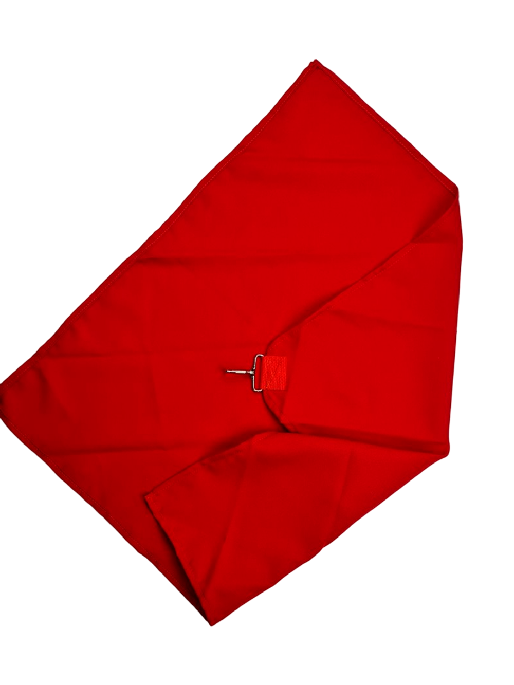 Красная тряпка с карабином 60х60 см