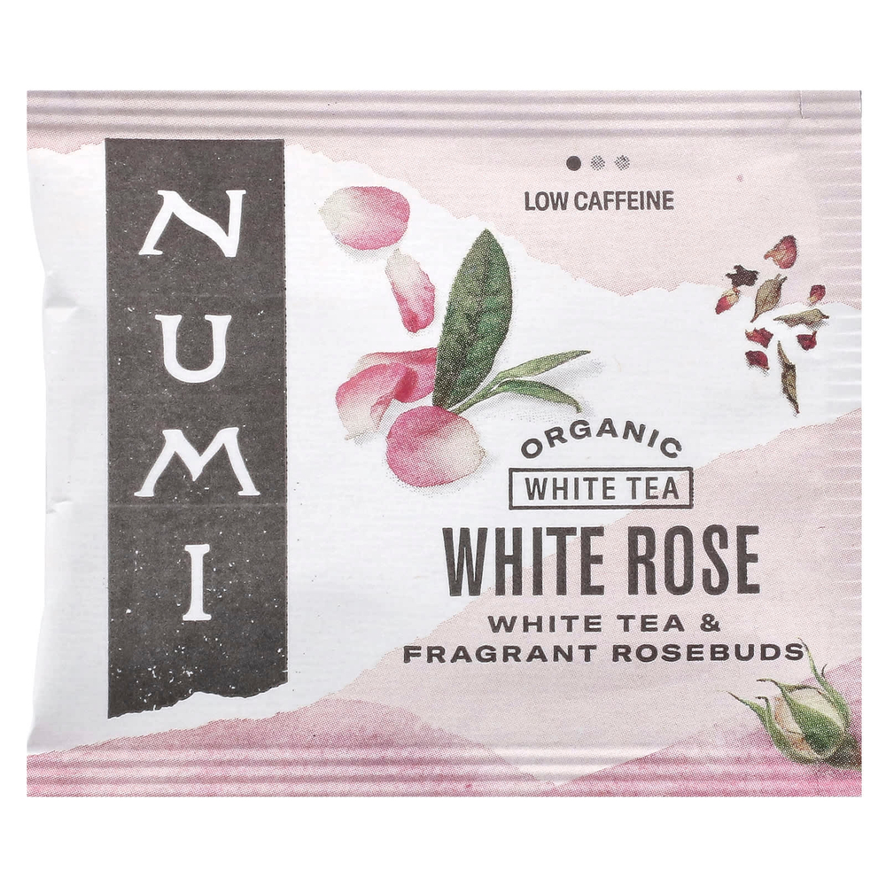 Numi Tea, органический чай, белый чай, белая роза, 16 чайных пакетиков, 32 г (1,13 унции)