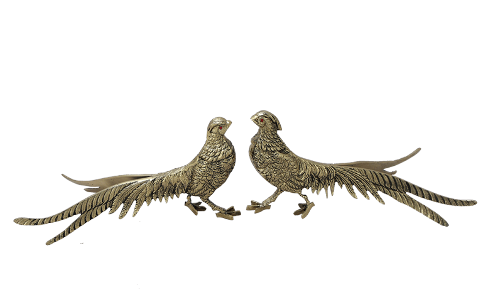 Статуэтки набор Фазаны золото 14 х 27 см,