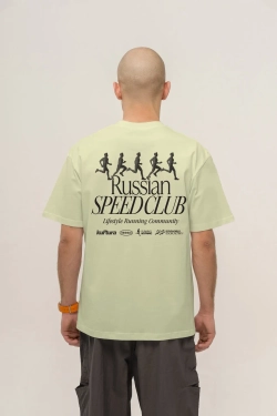 Футболка КУЛЬТУРА "SPEED CLUB", светлый хаки