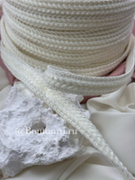 Тесьма плетеная "Косичка" белая (молочная)