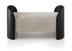 Банкетка Lagom 2 120 см (молочный рогожка, черный)