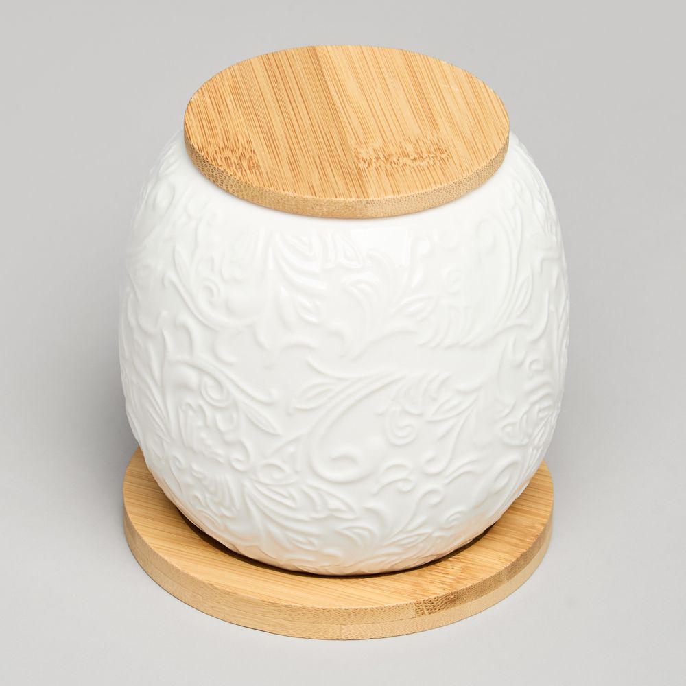 БАНКА LEFARD "MUSE" С ДЕР.КРЫШКОЙ НА ДЕР.ПОДСТАВКЕ 10*11,5 СМ 600 МЛ