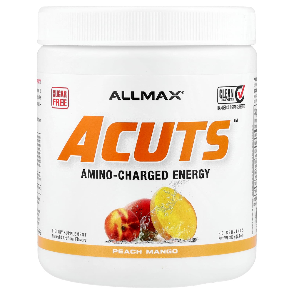 ALLMAX, ACUTS™, аминокислотная добавка, со вкусом персика и манго, 210 г (7,4 унции)