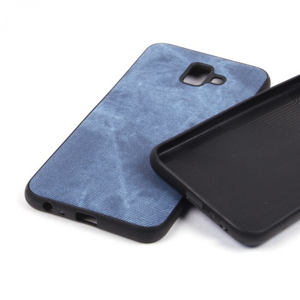 Чехол текстильный для Samsung Galaxy J6+ (2018), 010817 Голубой