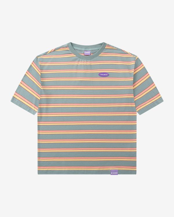 Футболка Nineties Темно-Зелено-Оранжевая - фото 1