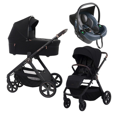 Детская коляска 3 в 1 Espiro Only 2025 и автокресло Pi Gray blue 410 stylish black / Серый/синий (Gray blue 103)
