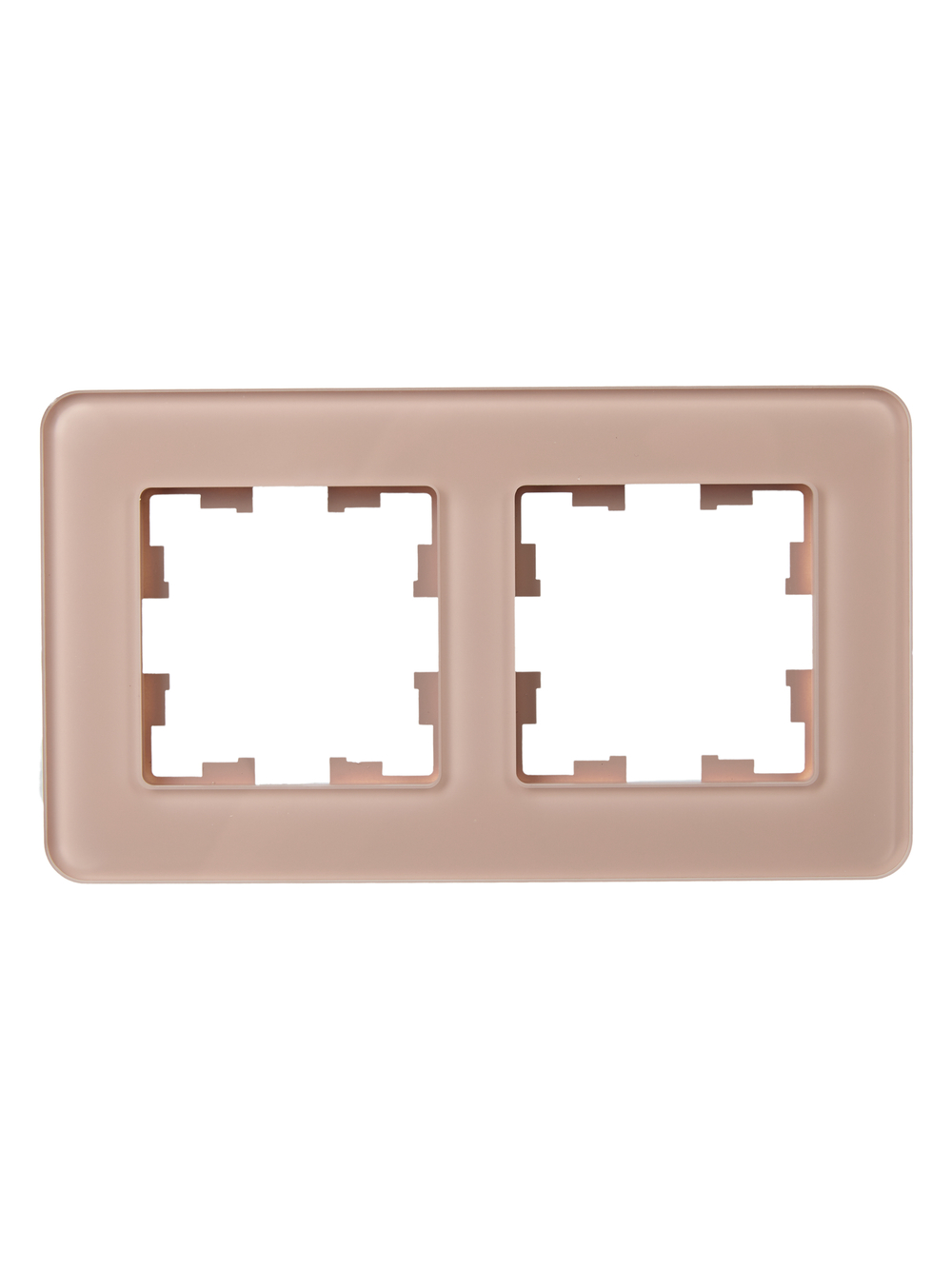 BRITE Рамка 2-местная РУ-2-2-Бр стекло дымчатый RE IEK