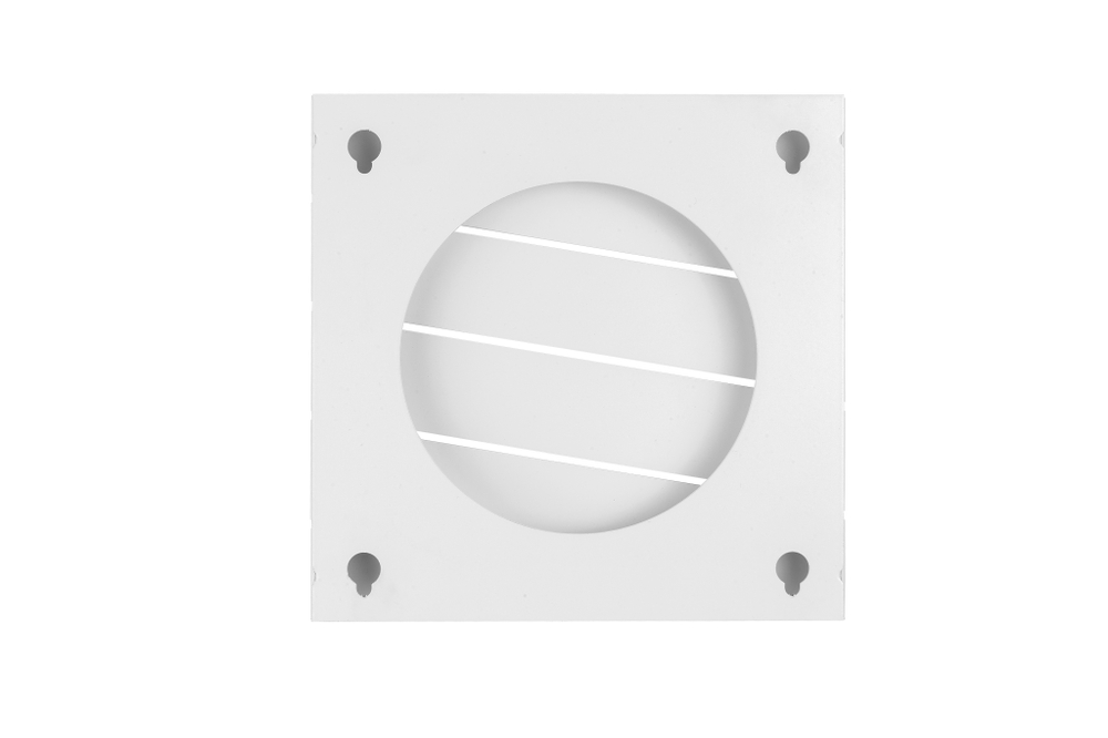 Решетка на магнитах RDP-200 белая (под трубу d 150мм, габарит 200х200мм)