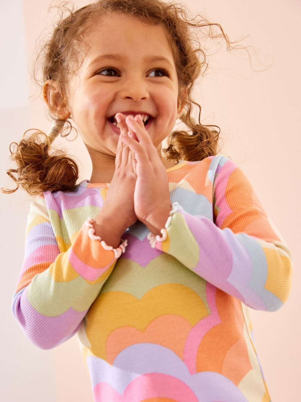 Лонгслив для девочки Next 168-470, Персиковый