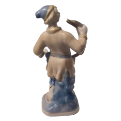 Фарфоровая Статуэтка "Емеля со щукой" (Гжель), 1970-1990 гг.