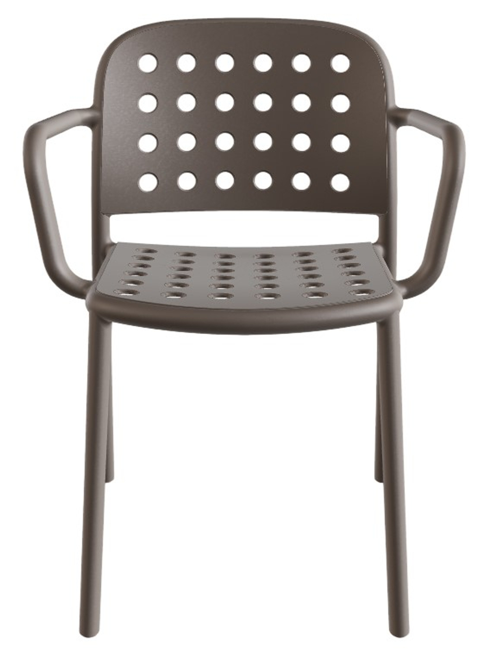 Кресло пластиковое Papatya Bomonti-K, тортора