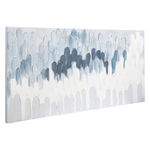 Панно декоративное с ручной росписью by feel, 140х70 см, серо-голубое