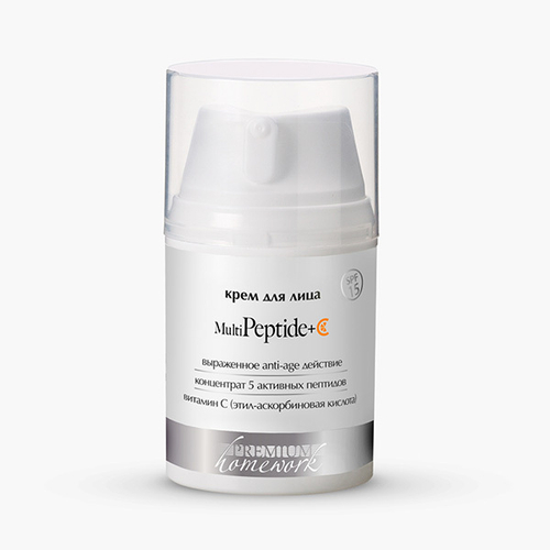 Крем для лица SPF15 Premium Homework Multipeptide + Vitamine C Cream 50мл