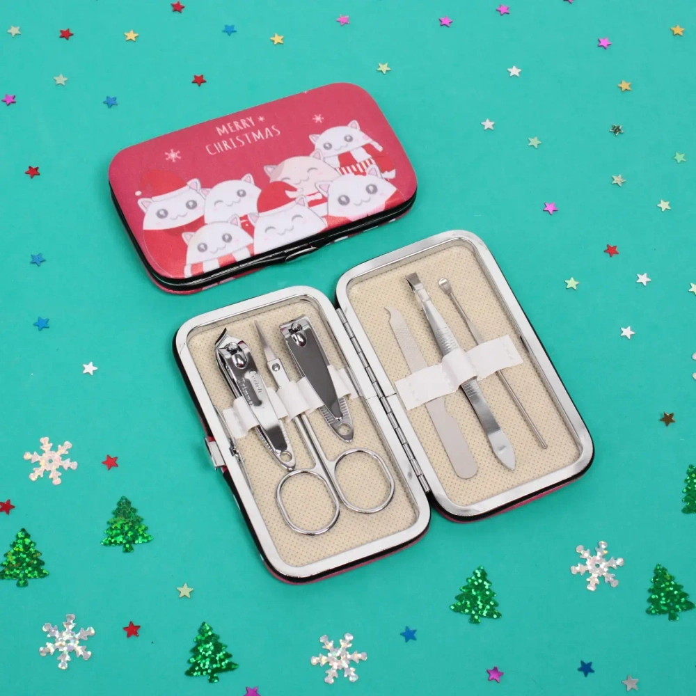Набор для маникюра в футляре 6 предметов «New Bon Salon - Котята Лэри», 11*6,5см