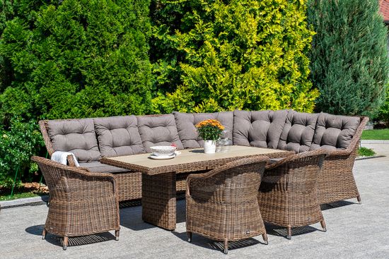 "Равенна" плетеное кресло из искусственного ротанга, цвет коричневый