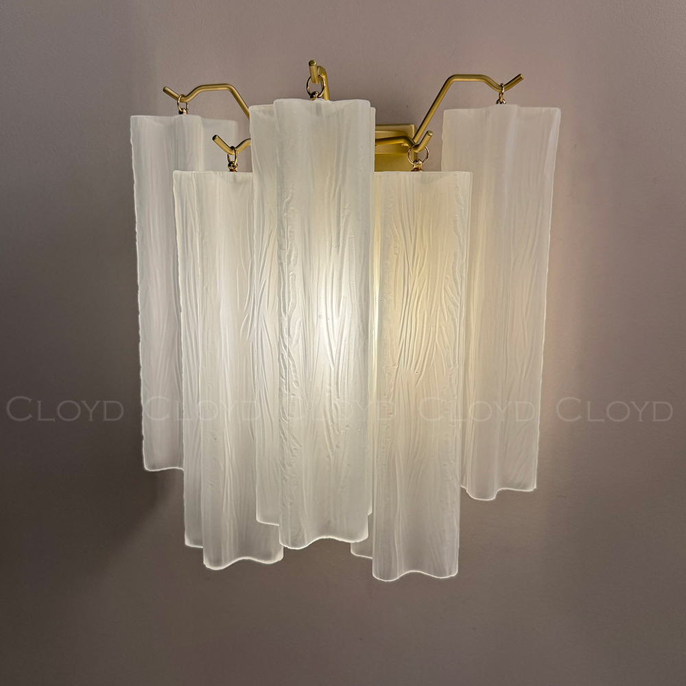 Бра Cloyd ANNO-C W1 / выс. 29 см - латунь светл. - белое матовое стекло (арт.20468)