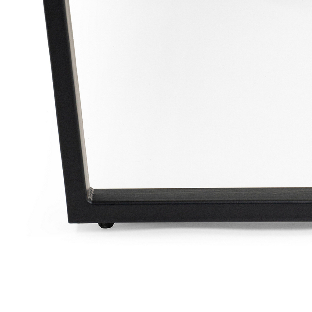 Стол деревянный Woodville Лота Лофт 140х80 черный матовый, бетон светлый, ножки черные