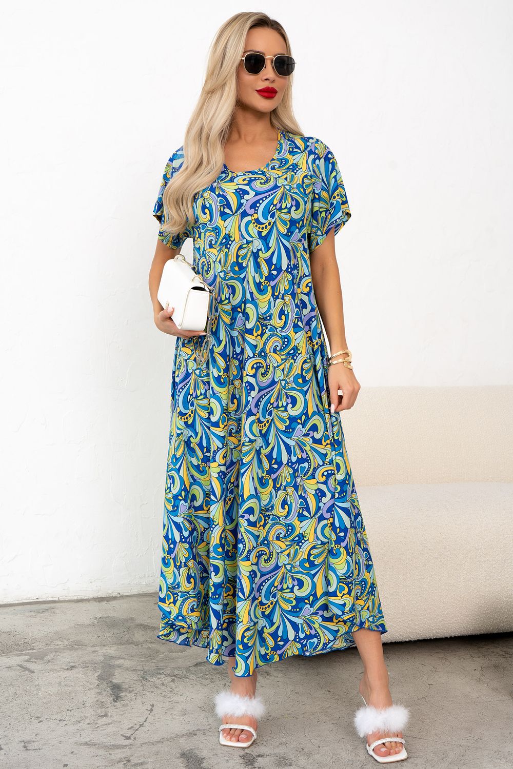 Платье Рада (голубой/синий) Р11-1166/8 Nikol