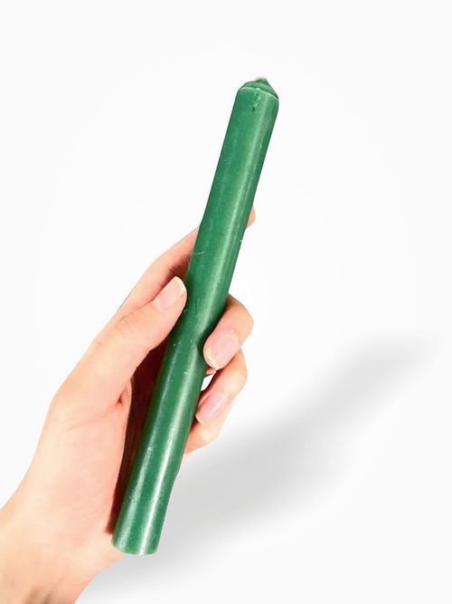 Свеча магическая зеленая 20 см, 60 г, 6 часов