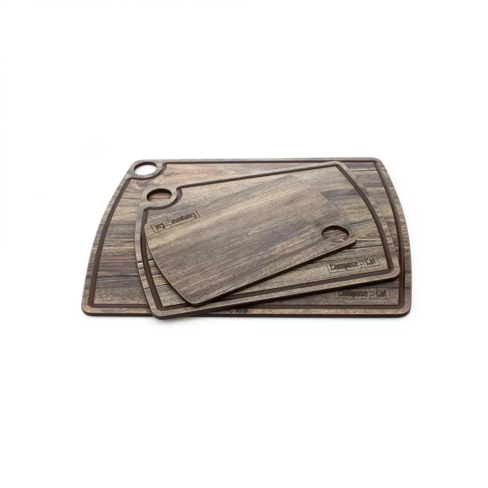 Доска разделочная c желобом 36х28см ComposeEat Fashion дуб мореный