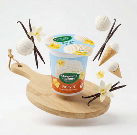 Йогурт со вкусом пломбира 6%, 200 гр