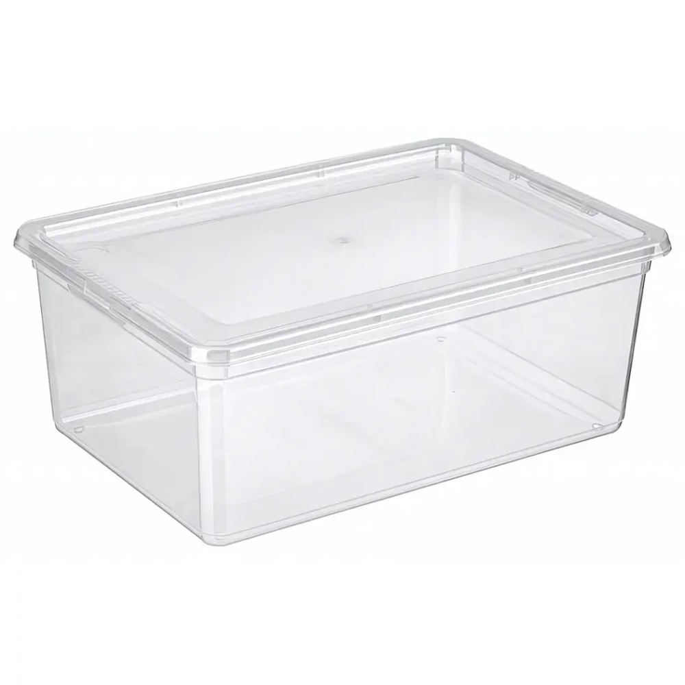 Контейнер универсальный с крышкой для хранения «PALM», бесцветный, 37.5*25.5*15см, 10л