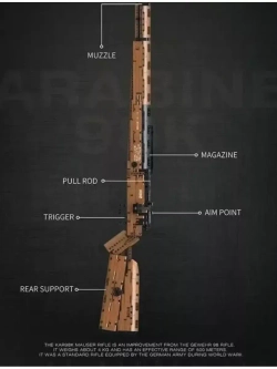 Конструктор Винтовка Маузер Karabiner-98k 1028 деталей 77003