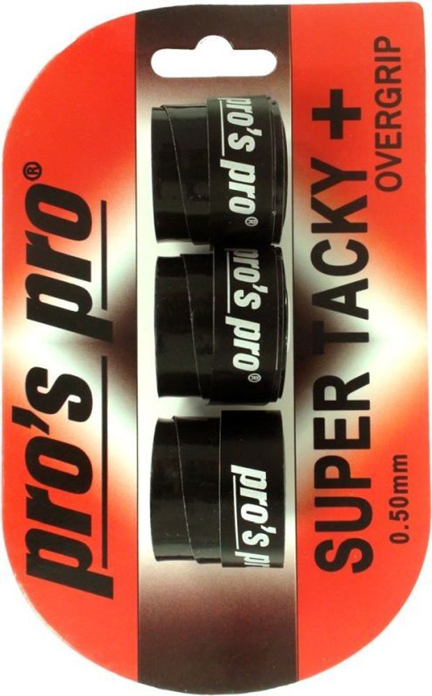 Теннисные намотки Pro&#39;s Pro Super Tacky Plus 3P - черный