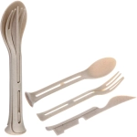 Набор столовых приборов «ЭкоЛайф» 3шт (ложка, вилка, нож) бежевый