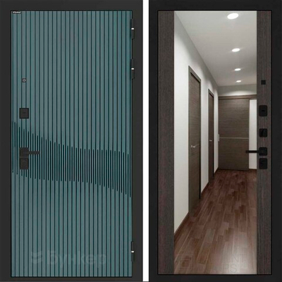 Входная дверь Бункер BN-13 - Зеркало максимум Венге