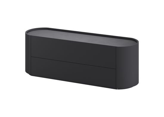 Тумба Lagom под ТВ 2 ящика ширина 140 см (черный)