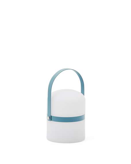 Настольная лампа Ridley mini LED из полиэтилена синего цвета